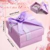 Bucherry 72 Pcs Ring Boxes 1.6 x 1.6 In Hard Cardboard Jewelry Box with Ribbon Bow Small Jewelry Gift Cases for Small Business(Vivid Color) view 2