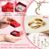 Bucherry 72 Pcs Ring Boxes 1.6 x 1.6 In Hard Cardboard Jewelry Box with Ribbon Bow Small Jewelry Gift Cases for Small Business(Vivid Color) view 3