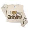 GODMERCH I Love Being Grandma Sweatshirt, Personalized Nickname Grandma with Grandkids on Sleeve Shirt, Custom Mothers Day Grandmother Gifts view 1