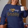 GODMERCH I Love Being Grandma Sweatshirt, Personalized Nickname Grandma with Grandkids on Sleeve Shirt, Custom Mothers Day Grandmother Gifts view 3