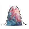 Giwawa Abstract Floral Drawstring Grip Bags - Modern Art Drawstring Storage Bags Adjustable view 2