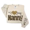 GODMERCH I Love Being Nanny Sweatshirt Personalized Nickname Grandma with Kid Names on Sleeve, Custom Christmas Gigi Nana Mimi Sweater, Gift for Nanny view 1