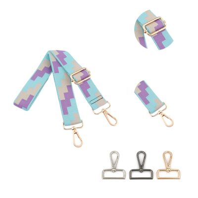 GRFIT Bags Strap Bag Strap Women's Messenger Colorful Replaceable Accessories Handbag Crossbody Strap Wide Shoulder Strap (Color : E49-A7, Size : Bright Silver Buckle)