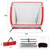 Nova Microdermabrasion 55 Feet Baseball & Softball Net with Adjustable Tee Kit, Portable Training Net for Hitting & Pitching with Carry Bag view 3
