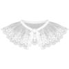 MYAYD White Lace Mesh Embellished Decorative Fake Collar Small Cape Costume Accessory for Women view 1