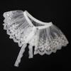 MYAYD White Lace Mesh Embellished Decorative Fake Collar Small Cape Costume Accessory for Women view 2