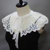 MYAYD White Lace Mesh Embellished Decorative Fake Collar Small Cape Costume Accessory for Women view 4