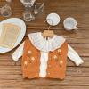 2023 Kids Girls Fashion Cotton Sleeveless Sweater Kids Embroidery Gilets Vest Boys and Girls Baby (Brown, 12-18 Months) view 2