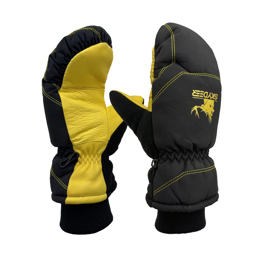 SKYDEER Mittens for Kids, Winter Gloves with Deerskin Leather and 150G 3M Thinsulate Insulation for Skiing Running Cycling Hiking Biking Outdoor Sports (SD8754M/XS)