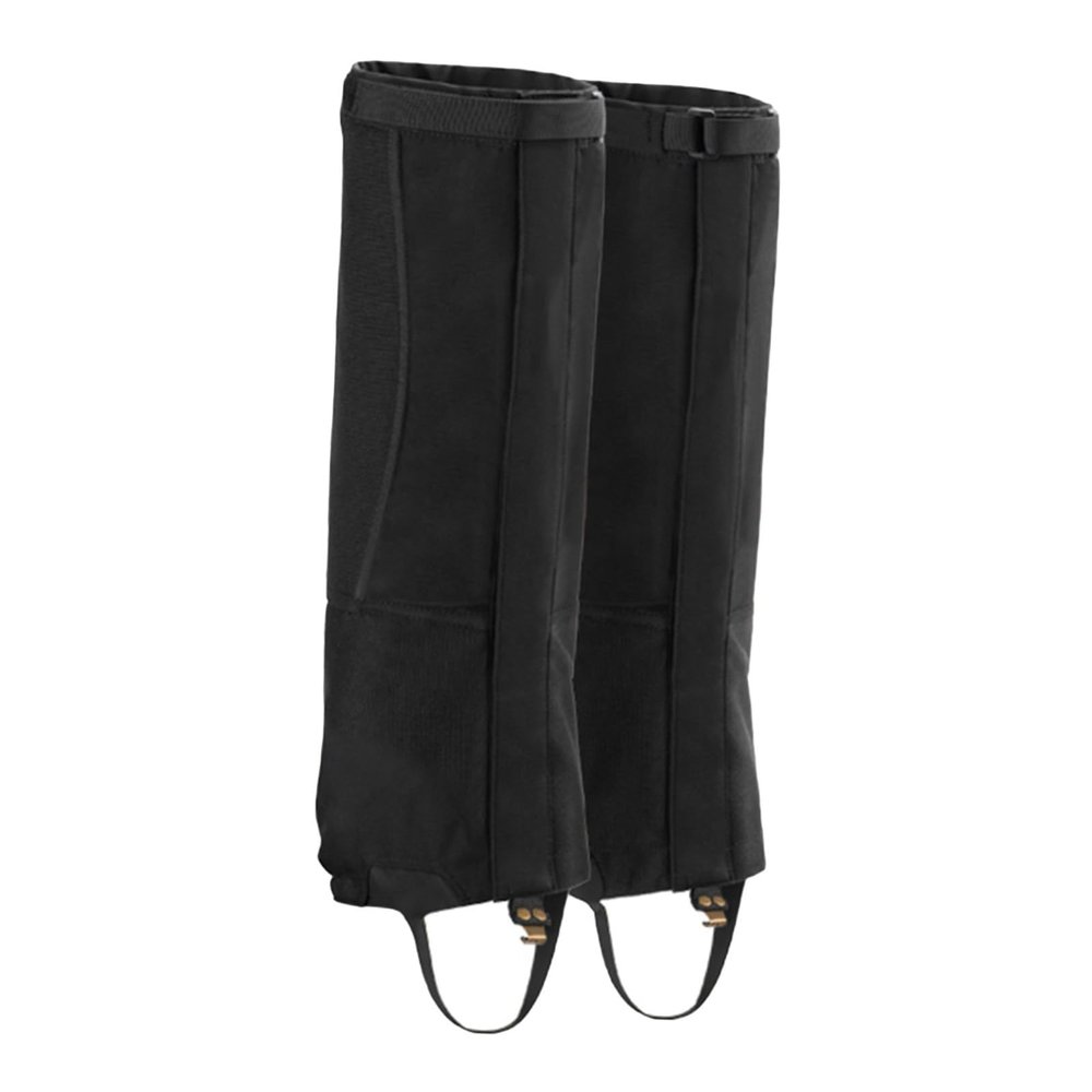 DeaRyU Leg Gaiters Ultra Outdoor Leggings, Waterproof Hiking Gaiters with Upgraded Rubber Foot Strap, Adjustable Snow Boot Prevent Snake Bites Gaiters (Color : Black, Size : Large)