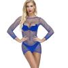Women Fishnet Mesh Lingerie Bodystocking Lace Smock Badydoll See Through Chemises Full Body Bodystocking Bodysuits Nightwear view 4