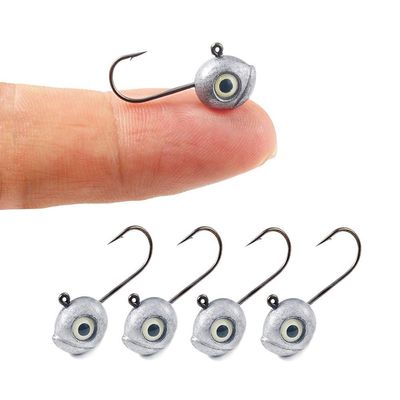 KTGCOZS Pack of 25 Crappie Jig Heads Unpainted Swimbait Saltwater Hook Panfish Bass 1/32oz - 1/8oz (1/8oz(3.5g) 25pcs)