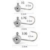 KTGCOZS Pack of 25 Crappie Jig Heads Unpainted Swimbait Saltwater Hook Panfish Bass 1/32oz - 1/8oz (1/8oz(3.5g) 25pcs) view 2