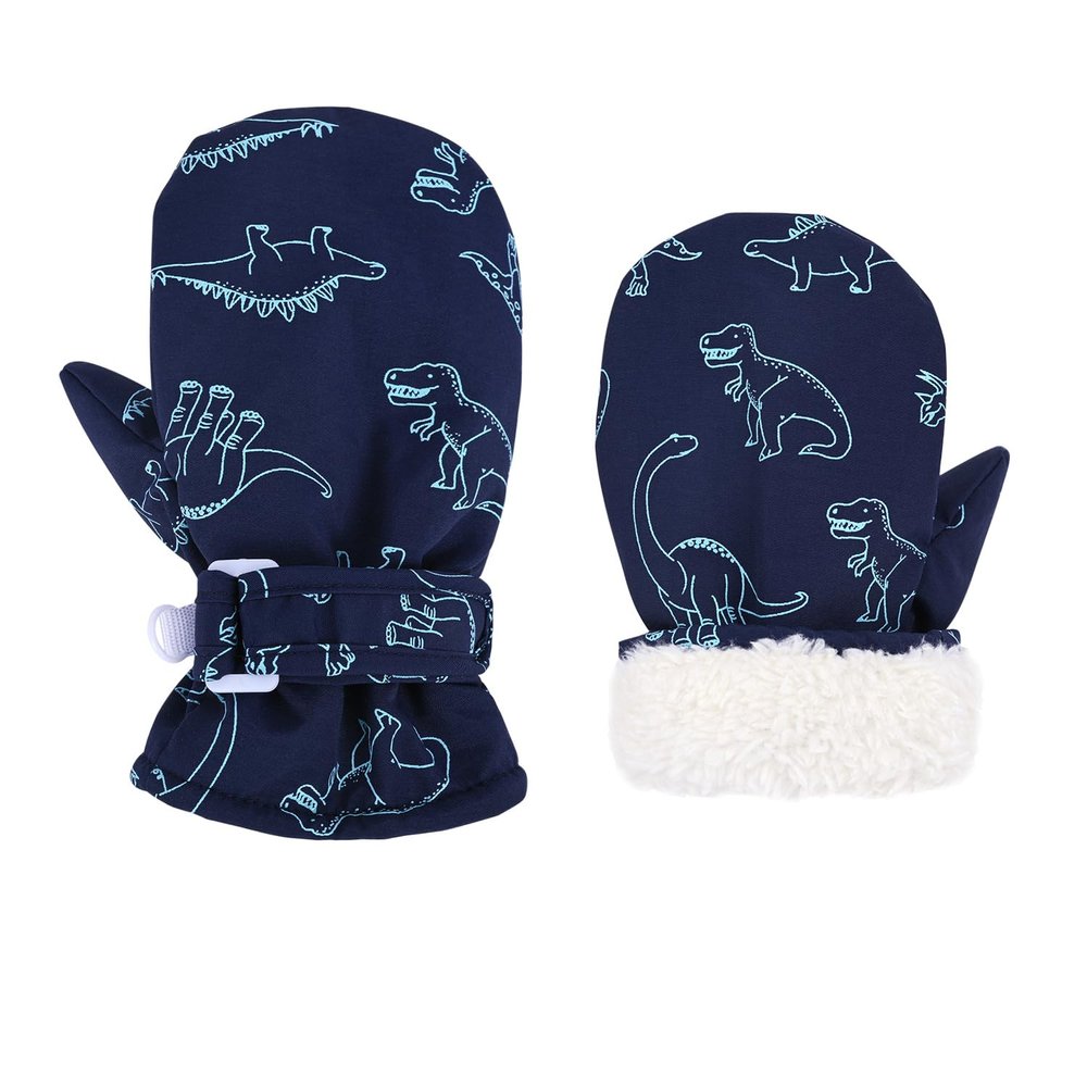 Toddler Winter Warm Waterproof Mittens Lined-Fleece Snow-Gloves for 2-8 T