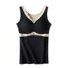 HGps8w 2-in-1 Built-in Bra Thermal Underwear Shirts for Women Winter Warm Sleeveless Self-Bra Tank Tops Base Layer Vest view 1