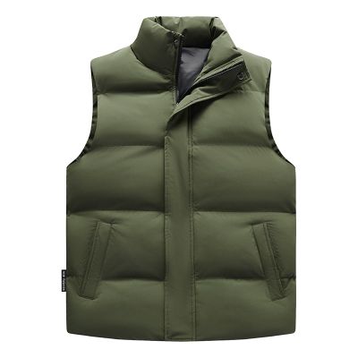 Ymosrh Down Jackets for Men, Casual Outdoor Work Fishing Travel Sleeveless Vest Jacket Coat Chaquetas para Hombre Puff Jacket Men's Lightweight Black Jacket Men Puffer Jacket Coats (5XL, Army Green)