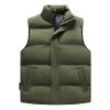 Ymosrh Down Jackets for Men, Casual Outdoor Work Fishing Travel Sleeveless Vest Jacket Coat Chaquetas para Hombre Puff Jacket Men's Lightweight Black Jacket Men Puffer Jacket Coats (5XL, Army Green) view 1