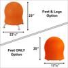 Pemberly Row Modern/Contemporary Ball Chair in Orange Finish view 2