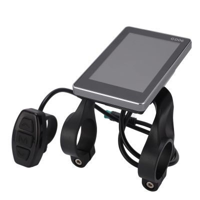 Airshi LCD GD06 Display Control Panel, High Hardness ABS Electric Bike LCD Display Easy Operate Waterproof Multi Function Digital for Electric Scooters