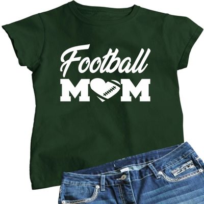 Go All Out XX-Large Forest Green Football Mom T-Shirt