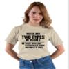 4X-Large Sand There are 2 Types of People Those Who Can Extrapolate T-Shirt view 3