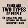 4X-Large Sand There are 2 Types of People Those Who Can Extrapolate T-Shirt view 4