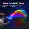 Fortikpo Glow in The Dark LED Flying Disc - 7 Dynamic Modes, 7 Colors, IP65 Waterproof, Perfect Birthday & Camping Gift for Men/Boys/Teens/Kids - Outdoor Games & Cool Toys, 175g view 3