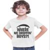 Small White Youth Where We Dropping Boys Gaming Gift Gamers T-Shirt view 1
