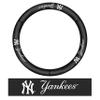 FANMATS 40537 MLB - New York Yankees Genuine Leather Steering Wheel Cover | Black 15"x15" view 1