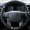 FANMATS 40537 MLB - New York Yankees Genuine Leather Steering Wheel Cover | Black 15"x15" view 2