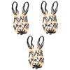 BESPORTBLE 3pcs Heavy Duty Drawstring Mesh Net Bag Thickened Nylon Soccer Carrier for Basketball Soccer and More Design Easy to Carry for Schools and Training Institutions Yellow and Black view 1