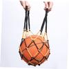 BESPORTBLE 3pcs Heavy Duty Drawstring Mesh Net Bag Thickened Nylon Soccer Carrier for Basketball Soccer and More Design Easy to Carry for Schools and Training Institutions Yellow and Black view 2