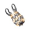 BESPORTBLE 3pcs Heavy Duty Drawstring Mesh Net Bag Thickened Nylon Soccer Carrier for Basketball Soccer and More Design Easy to Carry for Schools and Training Institutions Yellow and Black view 3
