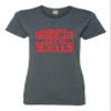 Medium Heather Black Women Stuck in The Upside Down T-Shirt view 3