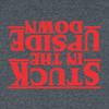 Medium Heather Black Women Stuck in The Upside Down T-Shirt view 4