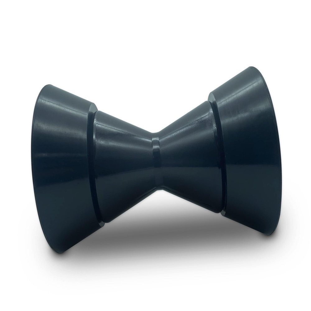 Boat Bow Trailer Roller Assembley with End Bells with 1/2" Shaft, fits 3" 3.5" 4" Bracket (Black, 3")