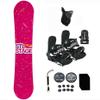 Symbolic Stella 140cm 144cm Snowboard and Black Bindings Package Leash, Stomp, Mask Women Girls Kids (140-Camber+XS Binding(Kid 1-6) djoy100) view 1