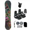 Symbolic Stella 140cm 144cm Snowboard and Black Bindings Package Leash, Stomp, Mask Women Girls Kids (140-Camber+XS Binding(Kid 1-6) wf230) view 1