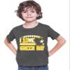 Small Heather Black Youth I Love Green Bay Wisconsin Outline T-Shirt view 1