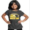 Small Heather Black Youth I Love Green Bay Wisconsin Outline T-Shirt view 2