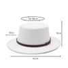 and Winter Woolen Top Hat Women's Flat Top Flat Brim Hat Minority Style Flat Top Hat Luopan Caps & Hats (Color : Dark Grey, Size : 56-58cm) view 2