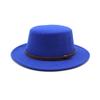 and Winter Woolen Top Hat Women's Flat Top Flat Brim Hat Minority Style Flat Top Hat Luopan Caps & Hats (Color : Dark Grey, Size : 56-58cm) view 3