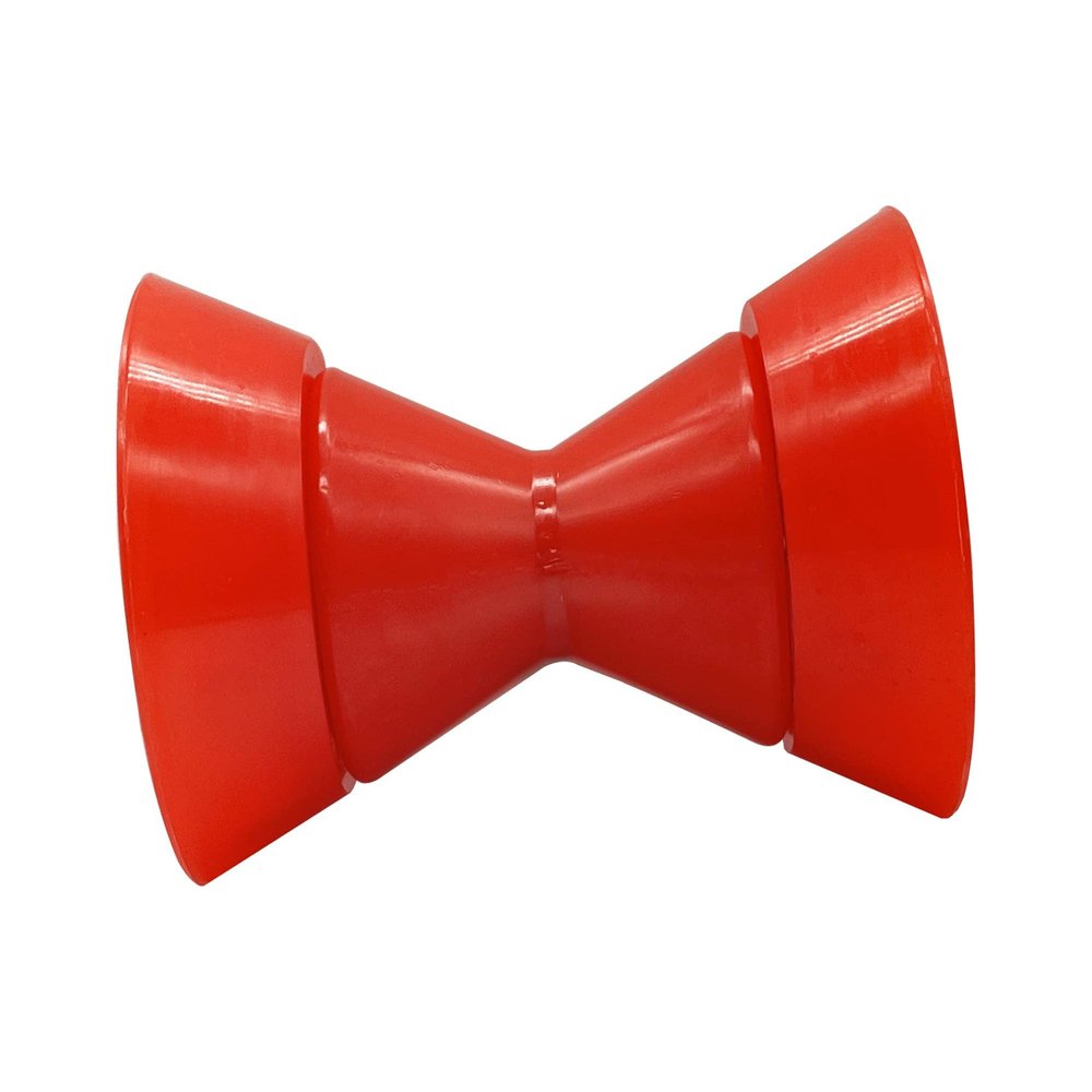 Boat Bow Trailer Roller Assembley with End Bells with 1/2" Shaft, fits 3" 3.5" 4" Bracket (Red, 3")