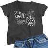 3X-Large Heather Black It is Well with My Soul Christian T-Shirt view 1