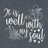 3X-Large Heather Black It is Well with My Soul Christian T-Shirt view 4