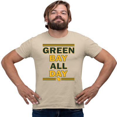 4X-Large Sand Green Bay All Day T-Shirt