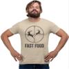 4X-Large Sand Deer Hunting Fast Food Funny Hunter T-Shirt view 1