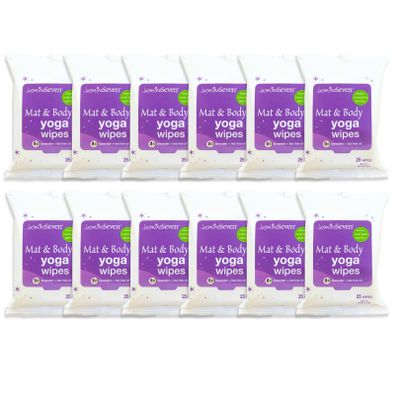 Yoga Mat Wipes - Lavender - 25ct pack - Case of 12 - by Jasmine Seven