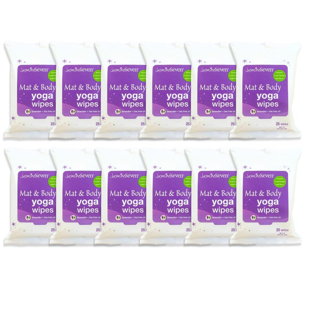 Yoga Mat Wipes - Lavender - 25ct pack - Case of 12 - by Jasmine Seven