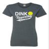 Medium Heather Black Women Dink Responsibly Don't Get Smashed Funny Pickleball T-Shirt view 3